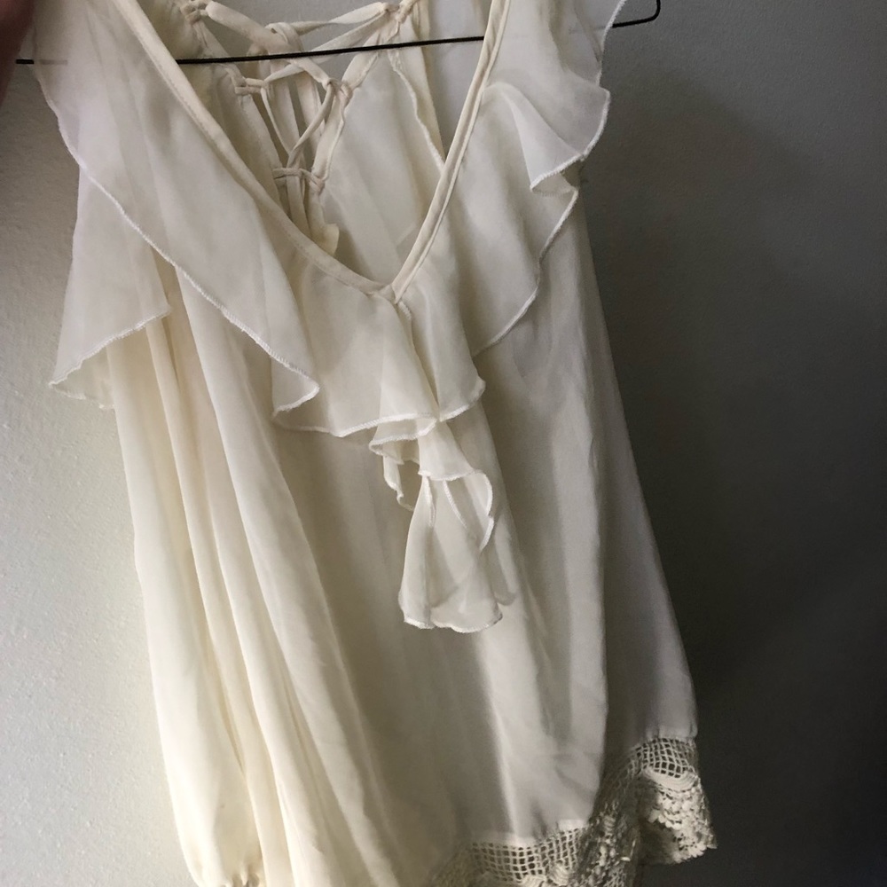 Flowy cold shoulder blouse